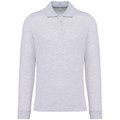 Polo manga larga hombre algodón piqué Ash Heather 3XL