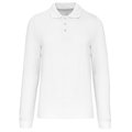 Polo manga larga hombre algodón piqué Blanco S