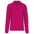 Polo manga larga hombre algodón piqué Fuchsia 3XL