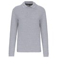 Polo manga larga hombre algodón piqué Gris M