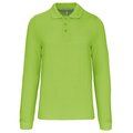 Polo manga larga hombre algodón piqué Lime XL