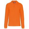 Polo manga larga hombre algodón piqué Orange XXL