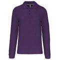 Polo manga larga hombre algodón piqué Purple M