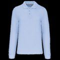 Polo manga larga hombre algodón piqué Sky Blue M