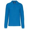 Polo manga larga hombre algodón piqué Tropical Blue M