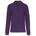 Polo manga larga hombre algodón piqué Violeta XXL