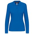 Polo manga larga mujer algodón lavable Azul S