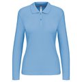 Polo manga larga mujer algodón lavable Azul XL