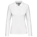 Polo manga larga mujer algodón lavable Blanco 3XL