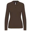 Polo manga larga mujer algodón lavable CHOCOLATE L