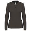 Polo manga larga mujer algodón lavable DARK GREY L