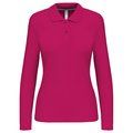 Polo manga larga mujer algodón lavable Fuchsia L