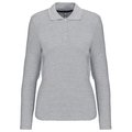 Polo manga larga mujer algodón lavable Gris M