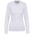 Polo manga larga mujer algodón lavable Gris S