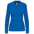 Polo manga larga mujer algodón lavable Light Royal Blue XXL