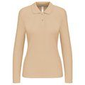 Polo manga larga mujer algodón lavable Light Sand L