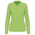 Polo manga larga mujer algodón lavable Lime 3XL