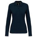 Polo manga larga mujer algodón lavable Navy 3XL