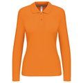 Polo manga larga mujer algodón lavable Orange L