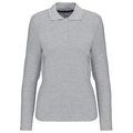 Polo manga larga mujer algodón lavable Oxford Grey M