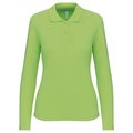 Polo manga larga mujer algodón lavable Verde S