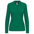 Polo manga larga mujer algodón lavable Verde S