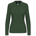 Polo manga larga mujer algodón lavable Verde XL