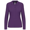 Polo manga larga mujer algodón lavable Violeta M