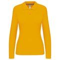 Polo manga larga mujer algodón lavable Yellow S