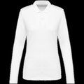 Polo manga larga mujer corte recto White M