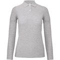 Polo manga larga mujer punto piqué Heather Grey XXL