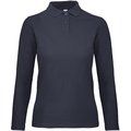 Polo manga larga mujer punto piqué Navy S