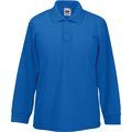 Polo manga larga niños Royal Blue 3/4 ans