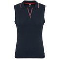 Polo sin mangas mujer algodón Navy / Red / White S