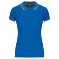 Polo mujer algodón con 5 botones Light royal blue/Yellow/White XL