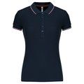 Polo mujer algodón con 5 botones Navy / Wine / White XL