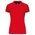 Polo mujer algodón con 5 botones Rojo XXL