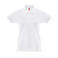 Polo mujer manga corta algodón piqué Blanco XL