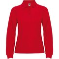 Polo mujer manga larga Rojo XL