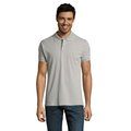 Polo Piqué Manga Corta Hombre Gris Puro 3XL