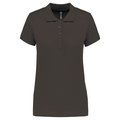 Polo piqué de manga corta de mujer DARK GREY M