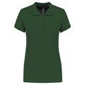 Polo piqué de manga corta de mujer Forest Green XXL