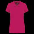 Polo piqué de manga corta de mujer Fuchsia XL