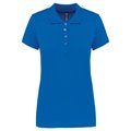 Polo piqué de manga corta de mujer Light Royal Blue 3XL