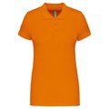 Polo piqué de manga corta de mujer Orange L