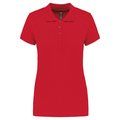 Polo piqué de manga corta de mujer Red XXL