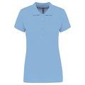 Polo piqué de manga corta de mujer Sky Blue L