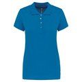 Polo piqué de manga corta de mujer Tropical Blue S