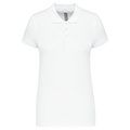 Polo piqué de manga corta de mujer White M