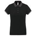 Polo piqué mujer Black / sporty grey XL